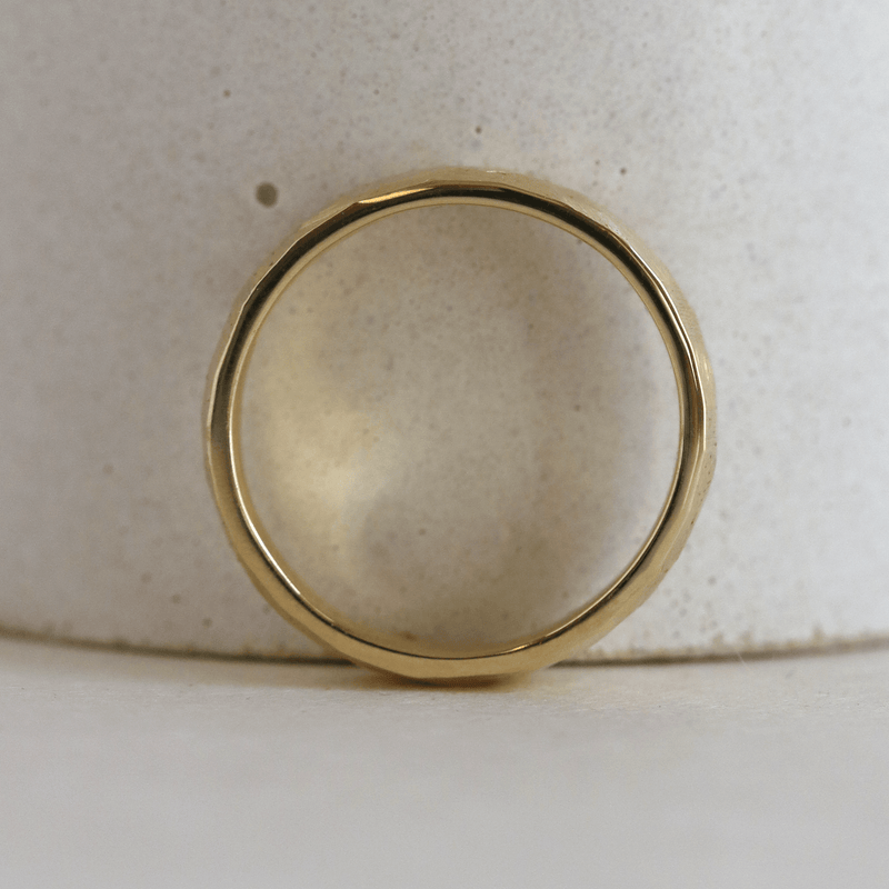 Ethical Jewellery & Engagement Rings Toronto - 5 mm Low Dome Non Directional File Finish Band - FTJCo Fine Jewellery & Goldsmiths