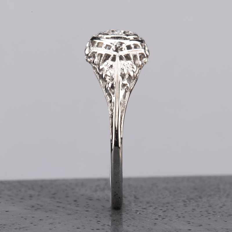 Ethical Jewellery & Engagement Rings Toronto - Diamond & Filigree White Gold Ring - FTJCo Fine Jewellery & Goldsmiths