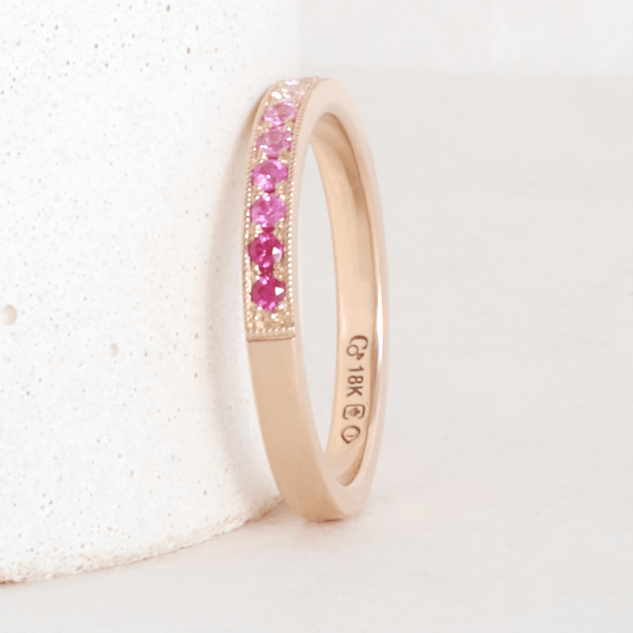 Pink 2025 sapphire band