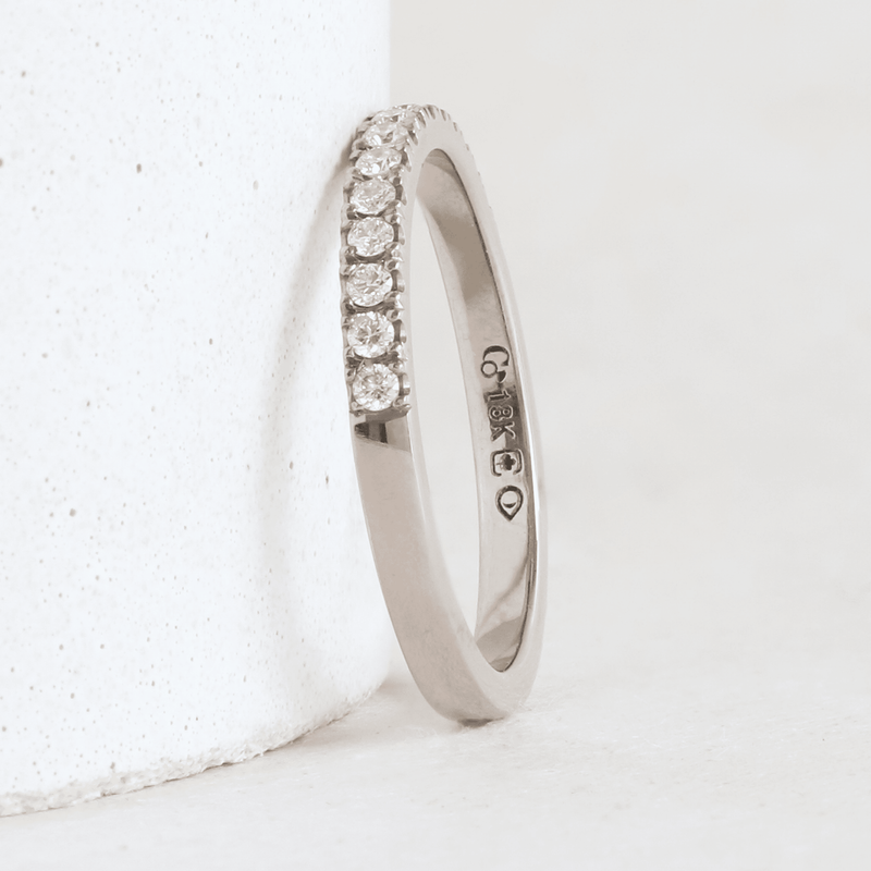 Ethical Jewellery & Engagement Rings Toronto - Pre-loved 2 mm Diamond FTJCo Stacker in White Gold - FTJCo Fine Jewellery & Goldsmiths