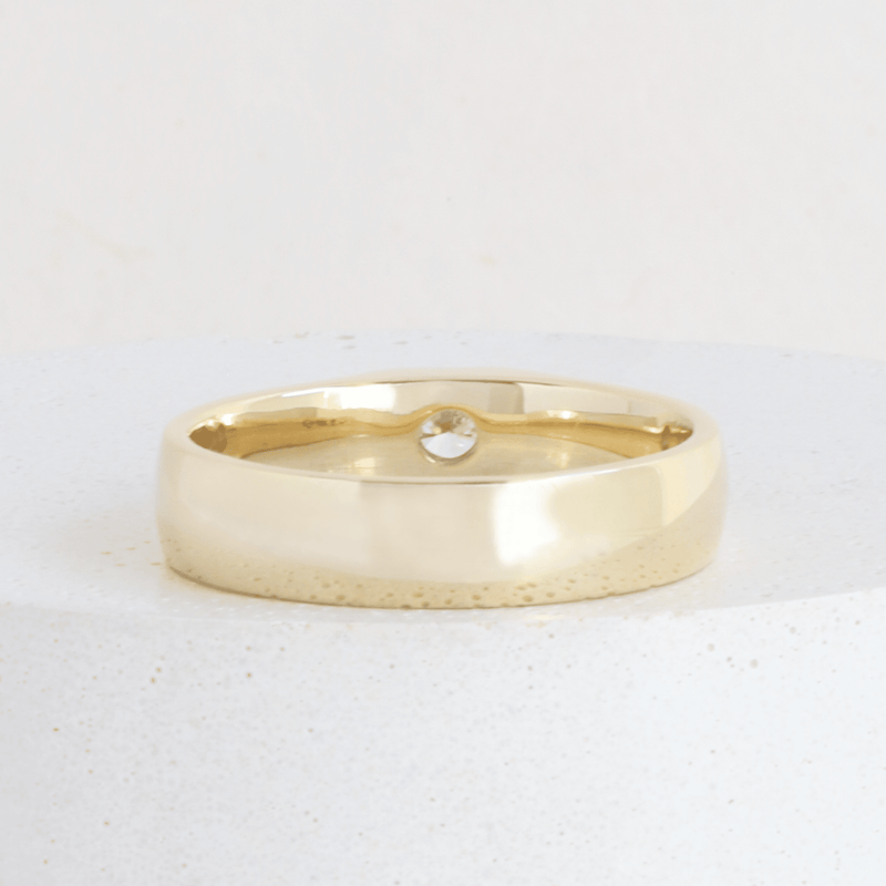 Ethical Jewellery & Engagement Rings Toronto - 0.16 ct Diamond 5 mm Logan Solitaire in Yellow - FTJCo Fine Jewellery & Goldsmiths