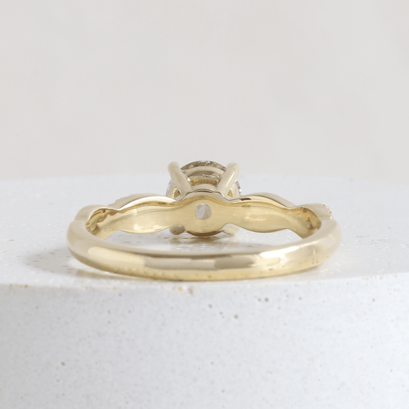 Ethical Jewellery & Engagement Rings Toronto - 0.71 ct Grey Diamond Entwined Engagement Ring in Yellow - FTJCo Fine Jewellery & Goldsmiths