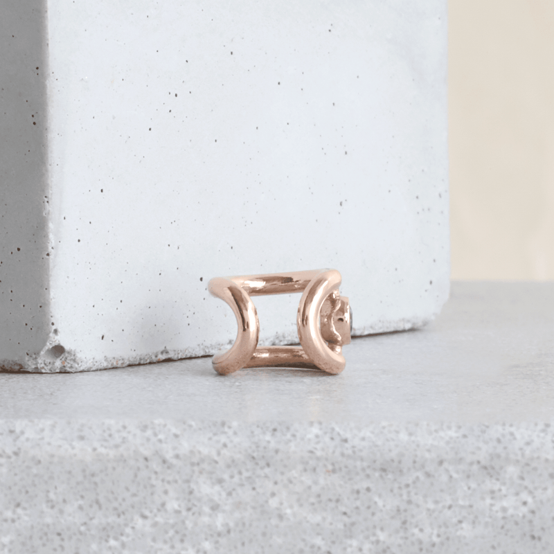 Ethical Jewellery & Engagement Rings Toronto - Parliament Duo Gemset Ear Cuff in Rose - FTJCo Fine Jewellery & Goldsmiths
