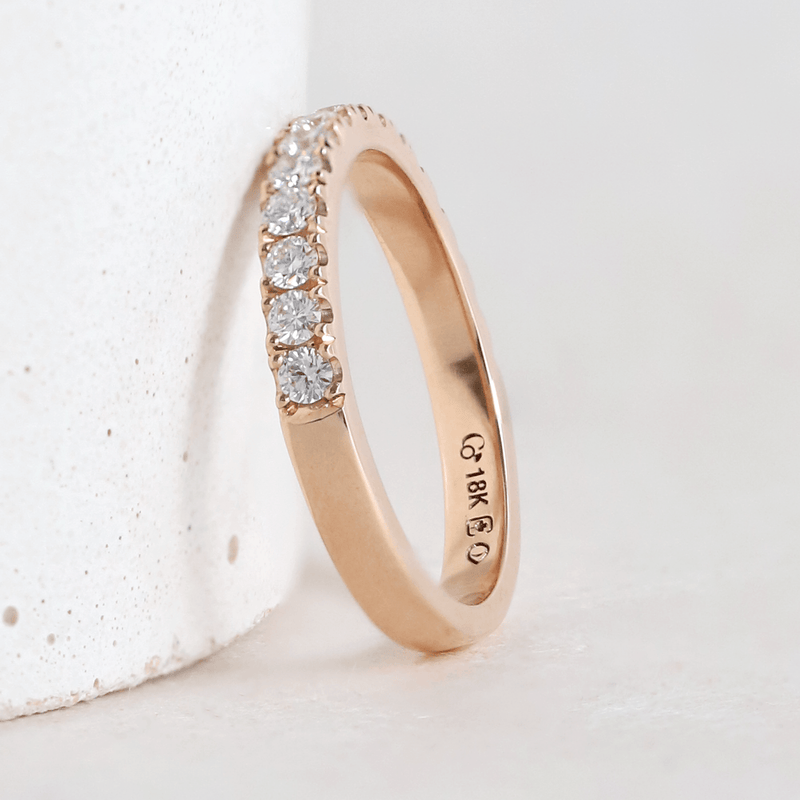 Ethical Jewellery & Engagement Rings Toronto - 2.5 mm Diamond FTJCo Stacker in Rose Gold - FTJCo Fine Jewellery & Goldsmiths