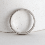 Ethical Jewellery & Engagement Rings Toronto - 5 mm Low Dome Band with Euro Wheel Finish in White - FTJCo Fine Jewellery & Goldsmiths