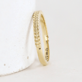Ethical Jewellery & Engagement Rings Toronto - Ceres Petite Band in Yellow Gold - FTJCo Fine Jewellery & Goldsmiths