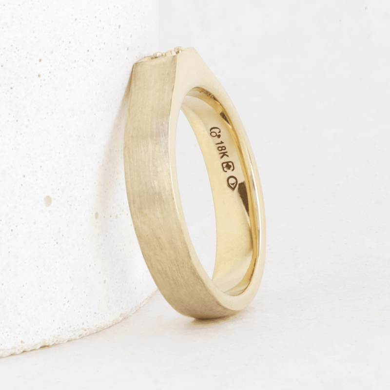 Ethical Jewellery & Engagement Rings Toronto - Diamond 4 mm Logan Ring in Yellow Gold - FTJCo Fine Jewellery & Goldsmiths