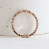 Ethical Jewellery & Engagement Rings Toronto - 2.5 mm Engraved Leaf & Wheat Pattern Band in Rose Gold - FTJCo Fine Jewellery & Goldsmiths
