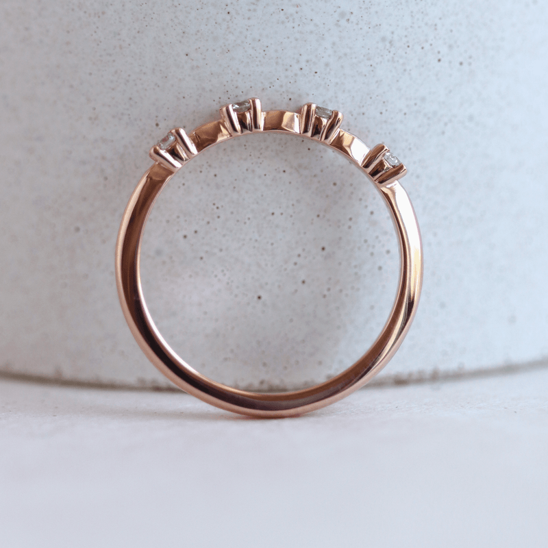 Ethical Jewellery & Engagement Rings Toronto - Jasmine Band in Rose Gold - FTJCo Fine Jewellery & Goldsmiths
