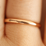 Ethical Jewellery & Engagement Rings Toronto - 2 mm Low Dome Band in Rose Gold - FTJCo Fine Jewellery & Goldsmiths