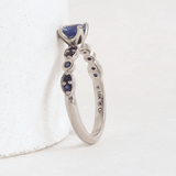 Ethical Jewellery & Engagement Rings Toronto - Madagascar Sapphire Clara Engagement Ring in 18K Palladium White Gold - FTJCo Fine Jewellery & Goldsmiths