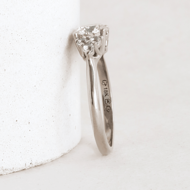 Ethical Jewellery & Engagement Rings Toronto - 1.03 ct K Diamond Round Emma Ring in White Gold - FTJCo Fine Jewellery & Goldsmiths