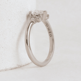 Ethical Jewellery & Engagement Rings Toronto - 0.49 ct Diamond Lotus Pear Cut Ring in White - FTJCo Fine Jewellery & Goldsmiths