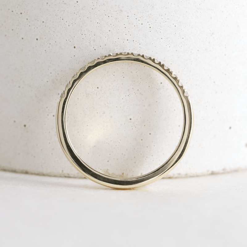 Ethical Jewellery & Engagement Rings Toronto - 2 mm Diamond FTJCo Stacker with Laboratory Grown Diamonds in Yellow Gold - FTJCo Fine Jewellery & Goldsmiths