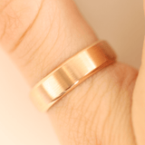 Ethical Jewellery & Engagement Rings Toronto - 6 mm Low Dome Bevelled Band in Rose Gold - FTJCo Fine Jewellery & Goldsmiths