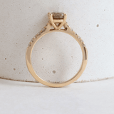 Ethical Jewellery & Engagement Rings Toronto - Vintage Brown Cushion Diamond in our Love Note with Pavé in Rose - FTJCo Fine Jewellery & Goldsmiths