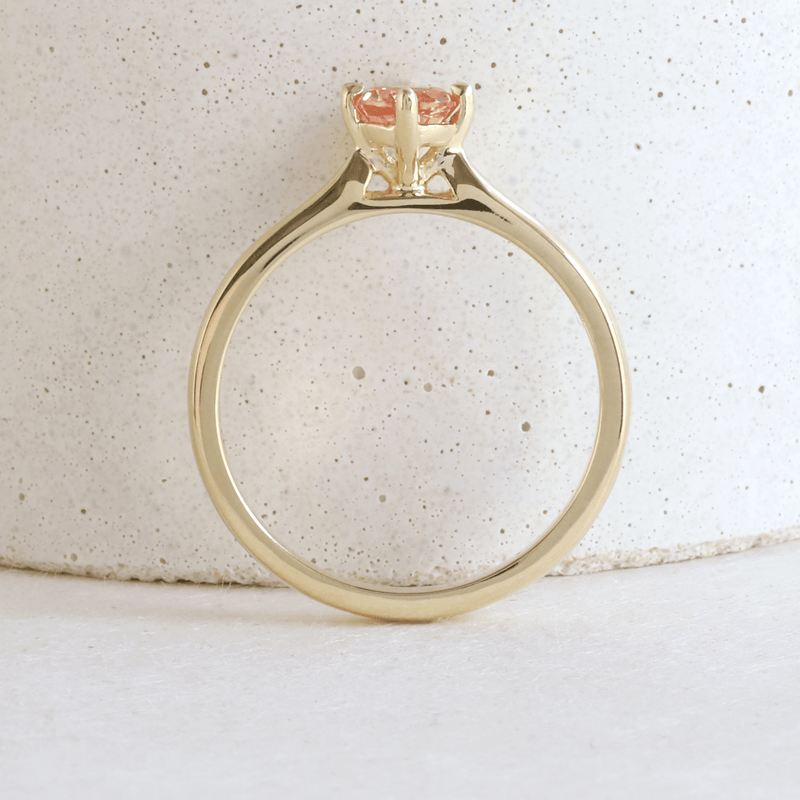 Ethical Jewellery & Engagement Rings Toronto - 0.47 ct Champagne Round More Than A Promise Ring in Yellow Gold - FTJCo Fine Jewellery & Goldsmiths