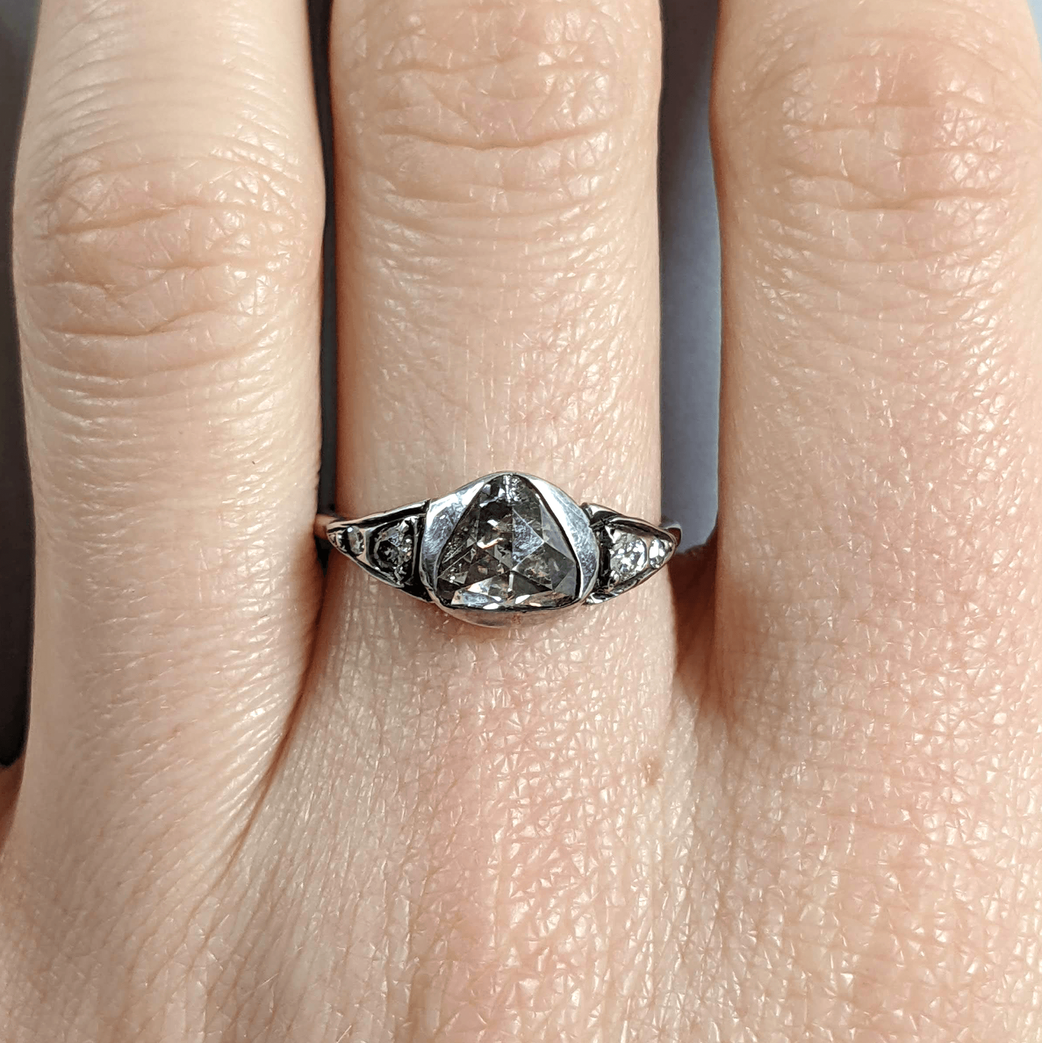 FTJCo Vintage 18th Century Georgian Era Rose Cut Diamond Ring