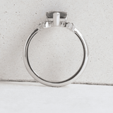 Ethical Jewellery & Engagement Rings Toronto - 1.48 ct Multicolour Australian Sapphire Lotus Pear Cut Ring in Platinum - FTJCo Fine Jewellery & Goldsmiths