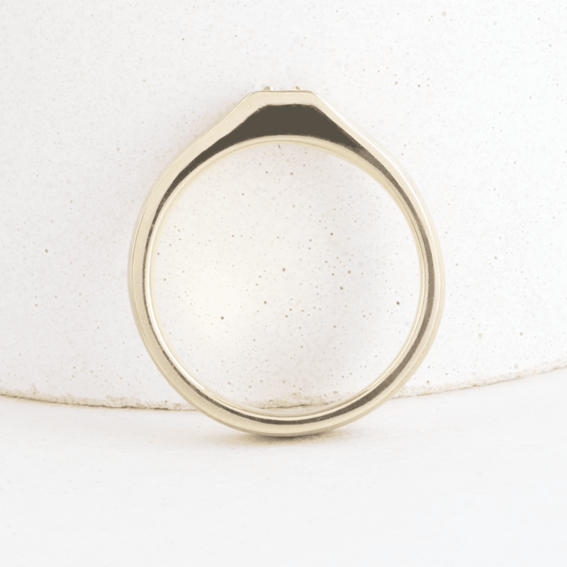 Ethical Jewellery & Engagement Rings Toronto - Diamond 4 mm Logan Ring in Yellow Gold - FTJCo Fine Jewellery & Goldsmiths