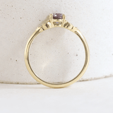 Ethical Jewellery & Engagement Rings Toronto - 0.53 ct  Purple Freesia Frances Round Cut Ring in Yellow Gold - FTJCo Fine Jewellery & Goldsmiths