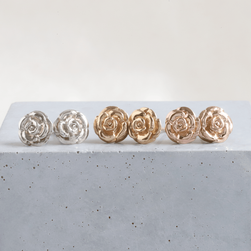 Ethical Jewellery & Engagement Rings Toronto - Parliament Rose Studs in Silver - FTJCo Fine Jewellery & Goldsmiths
