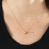Ethical Jewellery & Engagement Rings Toronto - Diamond (April) Birthstone Bead Pendant in Yellow Gold - FTJCo Fine Jewellery & Goldsmiths