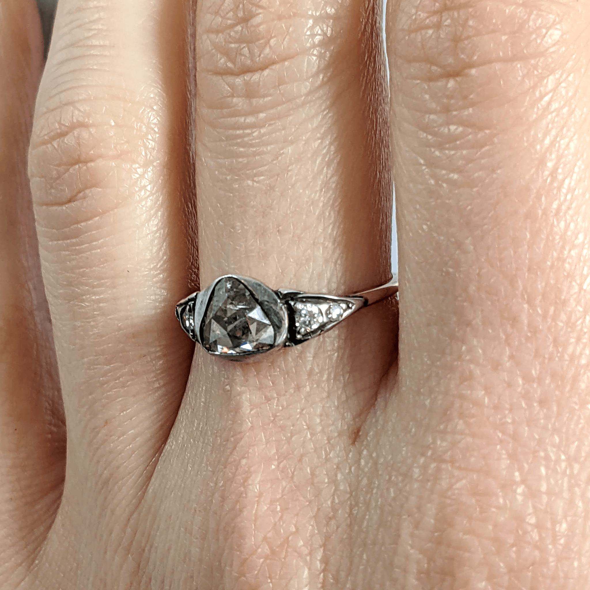 Ethical, Custom Ring-FTJCo Vintage 18th Century Georgian Era Rose Cut ...