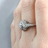 Ethical Jewellery & Engagement Rings Toronto - Platinum Filigree Ring A005 - FTJCo Fine Jewellery & Goldsmiths