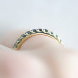 Ethical Jewellery & Engagement Rings Toronto - Australian Sapphire Gradient FTJCo Stacker in Yellow Gold - FTJCo Fine Jewellery & Goldsmiths
