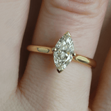 Ethical Jewellery & Engagement Rings Toronto - 0.87 ct Diamond Marquise Love Note Solitaire in Yellow - FTJCo Fine Jewellery & Goldsmiths