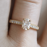 Ethical Jewellery & Engagement Rings Toronto - 0.78 ct K Oval Love Note with Milgrain in Yellow Gold - FTJCo Fine Jewellery & Goldsmiths