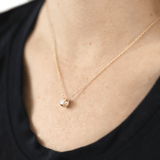 Ethical Jewellery & Engagement Rings Toronto - Diamond (April) Birthstone Bead Pendant in Yellow Gold - FTJCo Fine Jewellery & Goldsmiths