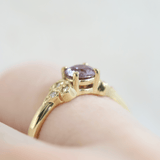 Ethical Jewellery & Engagement Rings Toronto - 0.53 ct  Purple Freesia Frances Round Cut Ring in Yellow Gold - FTJCo Fine Jewellery & Goldsmiths