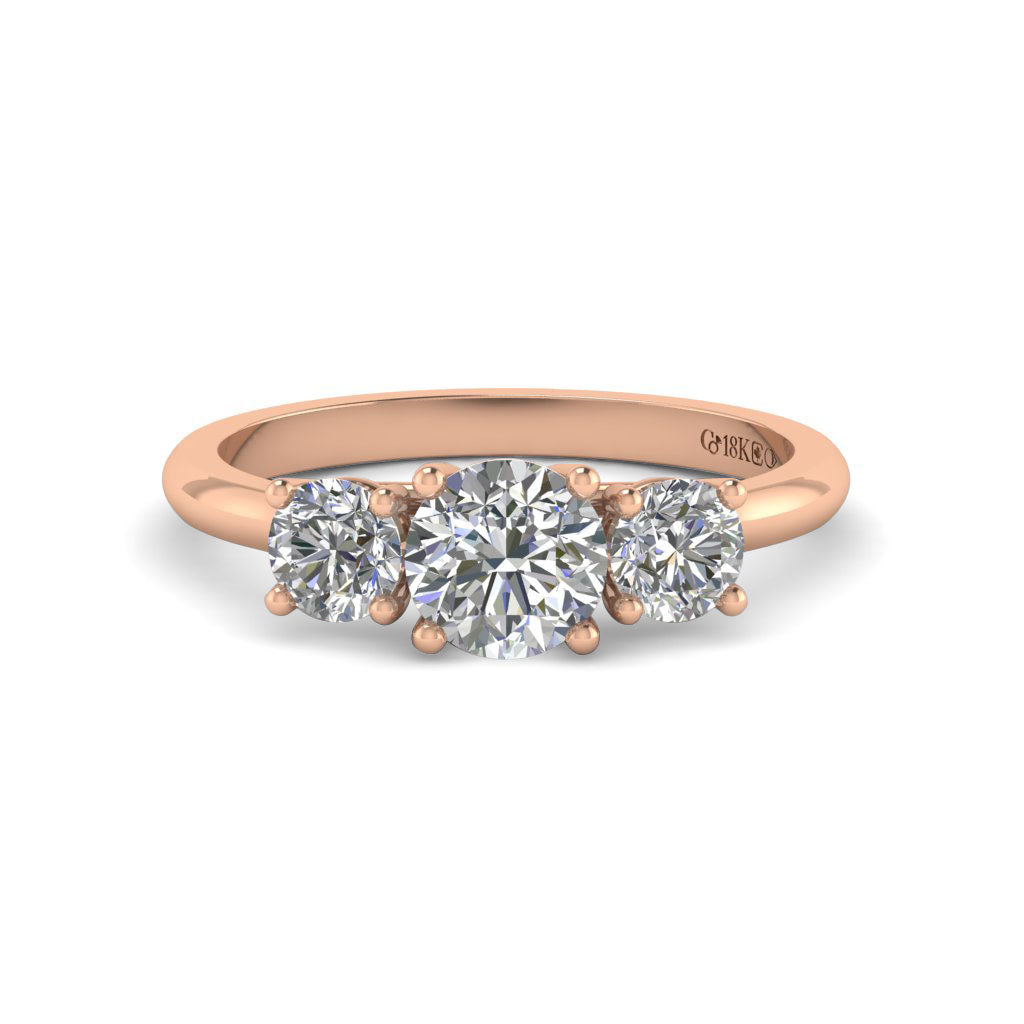 Three Round Stone Trellis Ring