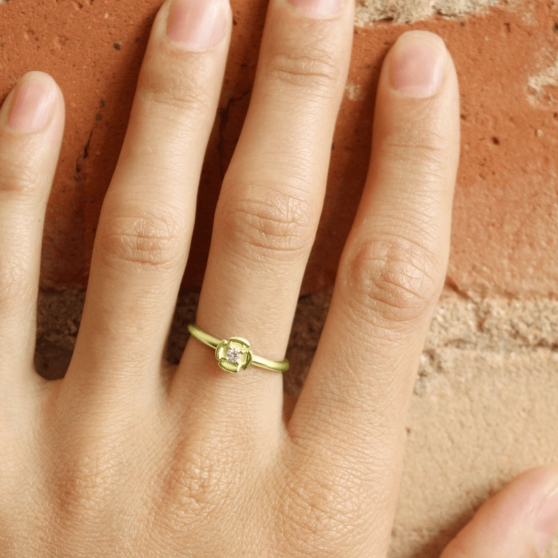 Yellow Ethical Jewellery & Engagement Rings Toronto - Blossom Solitaire - Fairtrade Jewellery Co.