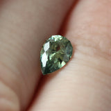 Ethical Jewellery & Engagement Rings Toronto - 0.88 ct Autumn Valley Green Pear Montana Sapphire - Fairtrade Jewellery Co.