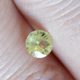 Ethical Jewellery & Engagement Rings Toronto - 0.44 ct Citrus Green Round Brilliant Madagascar Sapphire - Fairtrade Jewellery Co.