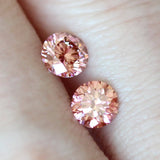 Ethical Jewellery & Engagement Rings Toronto - 1.03 tcw Fancy Deep Purple Pink Round Brilliant Laboratory Grown Pair - Fairtrade Jewellery Co.