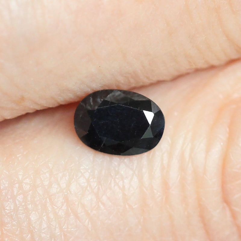 Ethical Jewellery & Engagement Rings Toronto - 0.97 ct Blackish-Blue Oval Mixed Cut Sapphire - Fairtrade Jewellery Co.