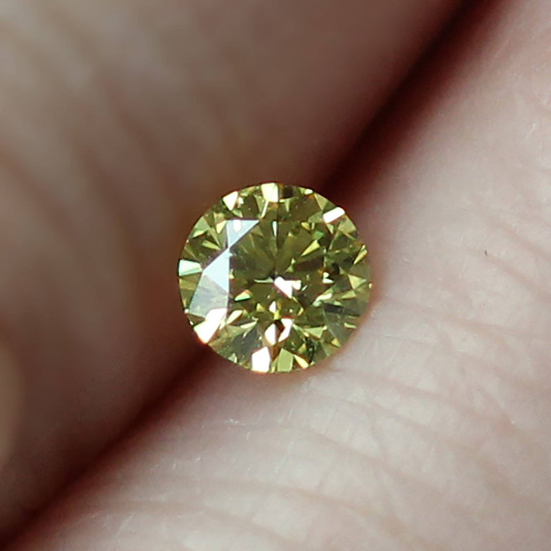 Ethical Jewellery & Engagement Rings Toronto - 0.27 ct Intense Yellow Round Brilliant Diamond - Fairtrade Jewellery Co.