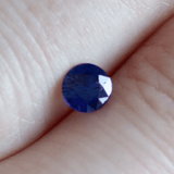 Ethical Jewellery & Engagement Rings Toronto - 0.39 ct Deep Water Blue Round Brilliant Madagascar Sapphire - Fairtrade Jewellery Co.