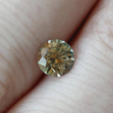 Ethical Jewellery & Engagement Rings Toronto - 0.74 ct Orange Green Grey Round Brilliant Montana Sapphire - Fairtrade Jewellery Co.