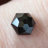 Ethical Jewellery & Engagement Rings Toronto - 1.23 Black Hexagonal Rose Cut Spinel - Fairtrade Jewellery Co.