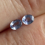 Ethical Jewellery & Engagement Rings Toronto - 0.48 Lavender Blue Oval Sapphire Pair - Fairtrade Jewellery Co.