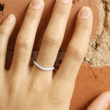 White Ethical Jewellery & Engagement Rings Toronto - Bypass Pavé Band - Fairtrade Jewellery Co.