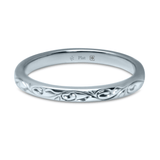 Ethical Jewellery & Engagement Rings Toronto - 2mm Hand Engraved Vine Pattern Band - FTJCo Fine Jewellery & Goldsmiths